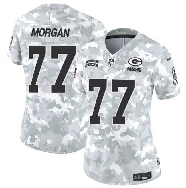 Women%27s Green Bay Packers #77 Jordan Morgan 2024 F.U.S.E Arctic Camo Salute To Service Limited Stitched Jersey Dzhi->houston texans->NFL Jersey